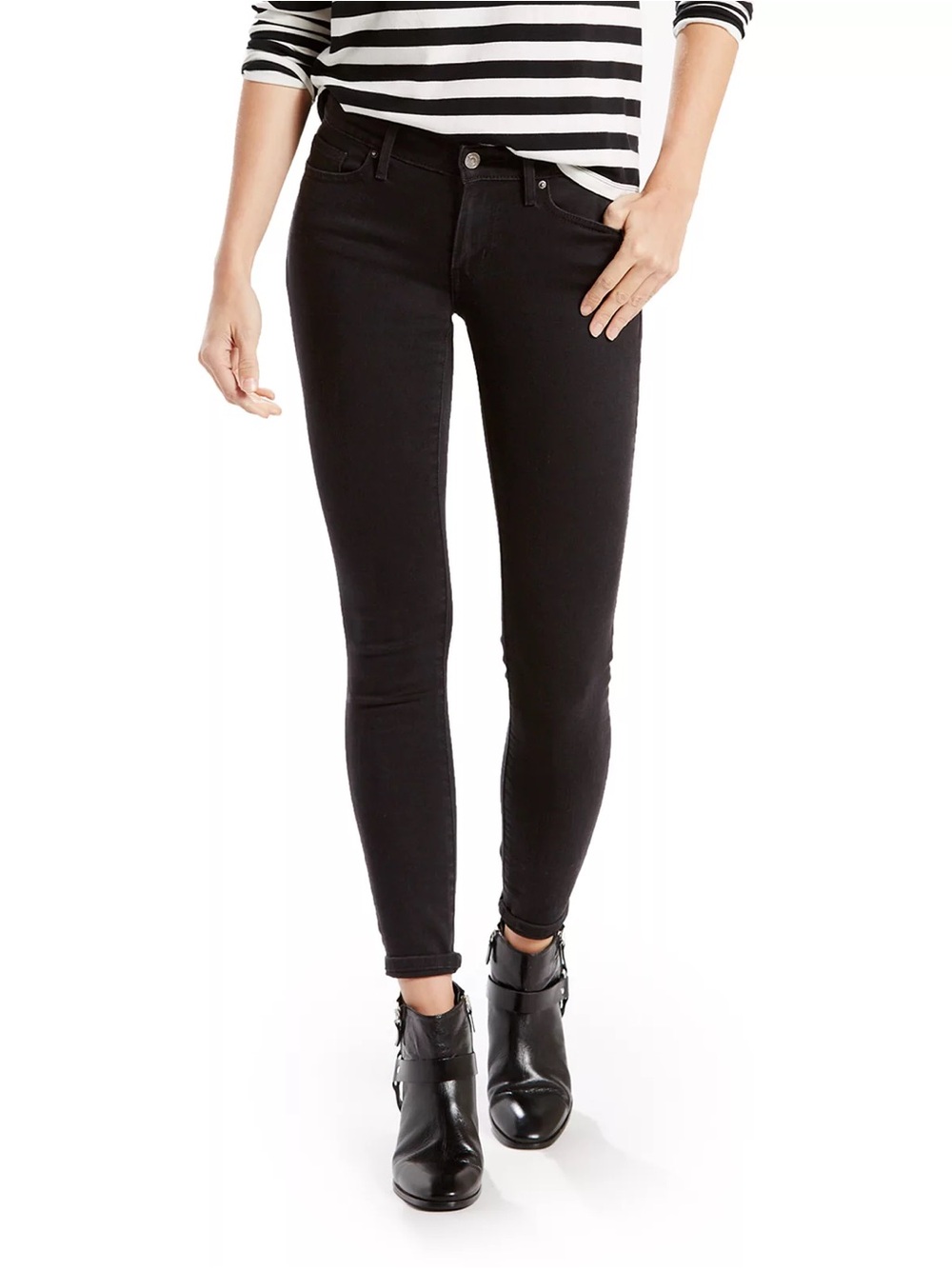 NWT Levi’s 711 Skinny Black Jeans